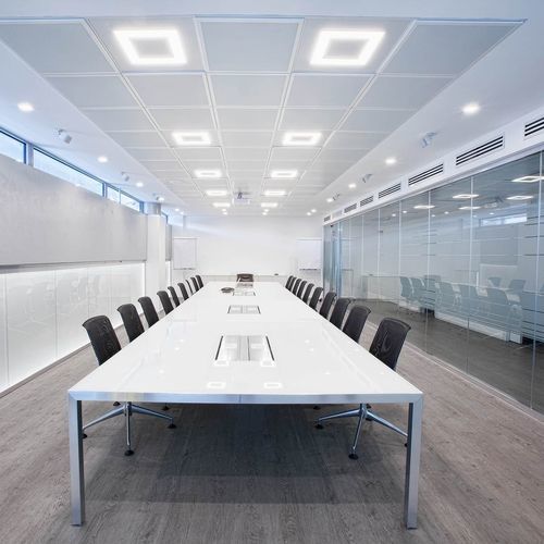 Plafonnier contemporain - FLAT - PANZERI - carré / en métal / en polycarbonate