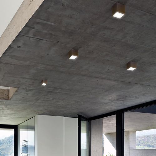 Plafonnier contemporain - THREE - PANZERI - carré / en cube / en verre