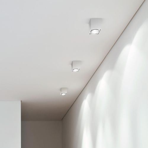 Plafonnier contemporain - TWO - PANZERI - carré / en aluminium / à LED
