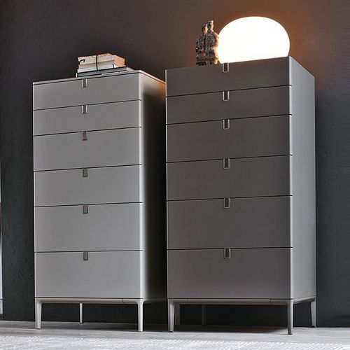 Chiffonnier contemporain - Inside - ALIVAR - en MDF laqué / en fonte d'aluminium / en cuir