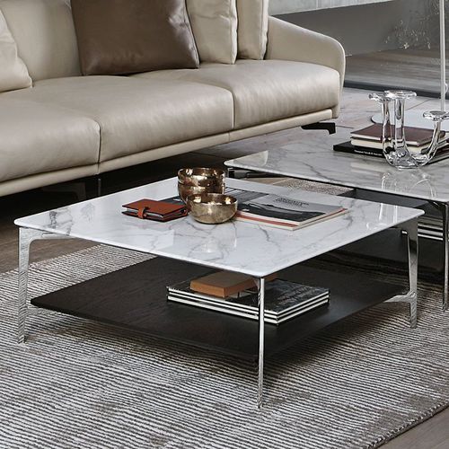 Table basse contemporaine - Sax - ALIVAR - en chêne / en MDF laqué / en marbre
