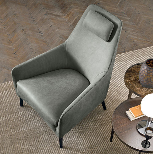 Fauteuil contemporain - CAROL - ALIVAR - en tissu / en cuir / avec repose-tête