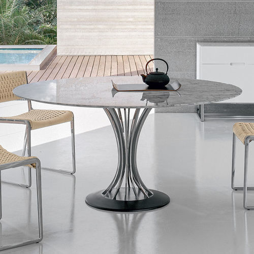 Table contemporaine - Radar - ALIVAR - en chêne / en MDF laqué / en céramique