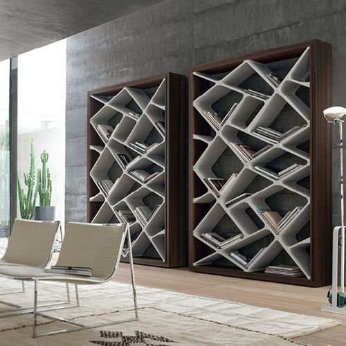 Bibliothèque contemporaine - Shanghai - ALIVAR - en chêne / en MDF laqué / par Giuseppe Bavuso