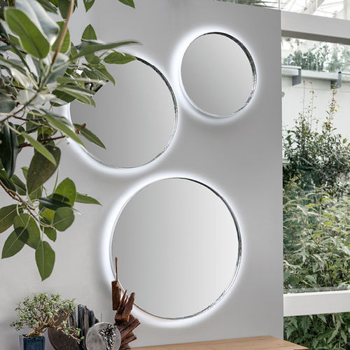 Miroir mural - Face to Face - ALIVAR - contemporain / rond / en acier peint