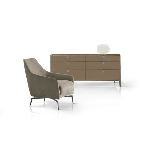 Commode contemporaine - Inside - ALIVAR - en MDF laqué / en cuir / en fonte d'aluminium