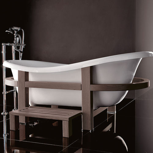 Baignoire ovale - EPOCA ONE TOP - GRUPPO TREESSE - sur pieds / en bois / en acrylique