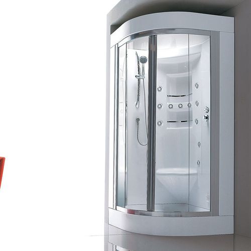 Cabine de douche multifonction - ACQUAZZURRA 100S - GRUPPO TREESSE - en verre / à portes coulissantes / d'angle