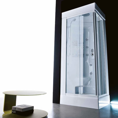 Cabine d'hydromassage d'angle - ACQUAZZURRA 72 - GRUPPO TREESSE - en verre / trempé