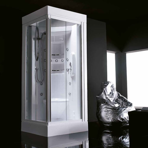 Cabine de douche multifonction - ACQUAZZURRA 90Q - GRUPPO TREESSE - en verre / avec porte battante / rectangulaire