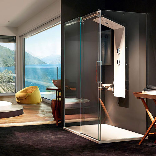 Receveur de douche rectangulaire - FIT - GRUPPO TREESSE - à poser / en CrystalTech® / par Marc Sadler
