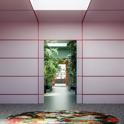 Porte d'intérieur - INFINITO - LINVISIBILE - en verre / aluminium / en stratifié