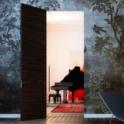 Porte d'intérieur - INFINITO 5 - LINVISIBILE - en bois / en verre trempé / en aluminium