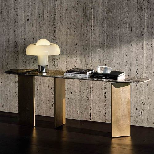 Console design - YVES - Minotti - en aluminium / aluminium / en laiton