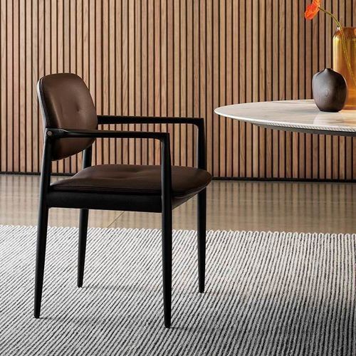 Chaise de salle à manger design scandinave - YOKO - Minotti - d'intérieur / en polyéthylène / en métal