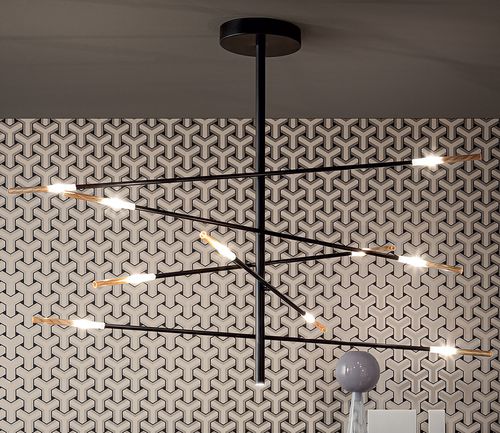 Suspension - CROSSROAD - BONALDO - en métal peint / en verre / contemporaine