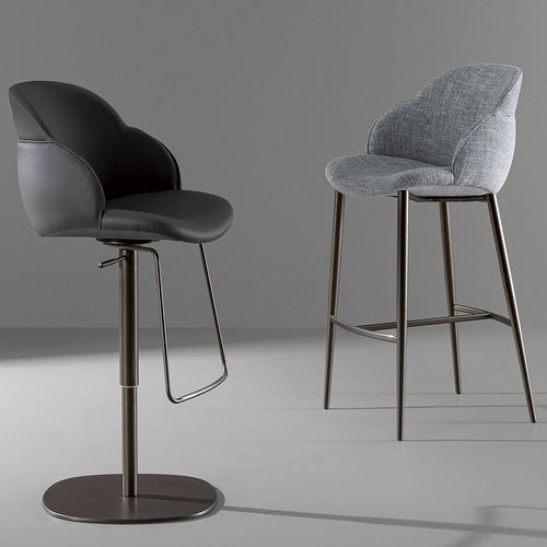 Chaise de bar contemporaine - My way too - BONALDO - d'intérieur / en cuir / en tissu