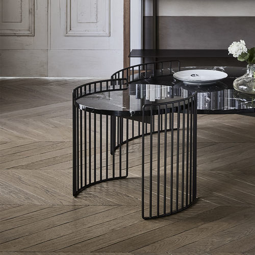 Table d'appoint contemporaine - Harpe - BONALDO - en verre / en céramique / en marbre
