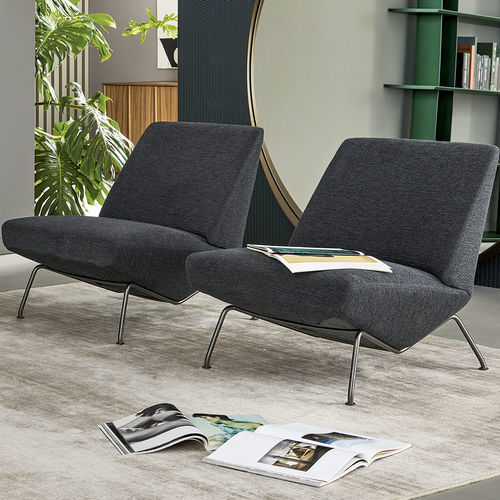 Chauffeuse contemporaine - Sleek - BONALDO - en cuir / en tissu / en métal