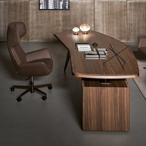 Bureau de direction - Diver - BONALDO - sur pied / contemporain / en placage de bois