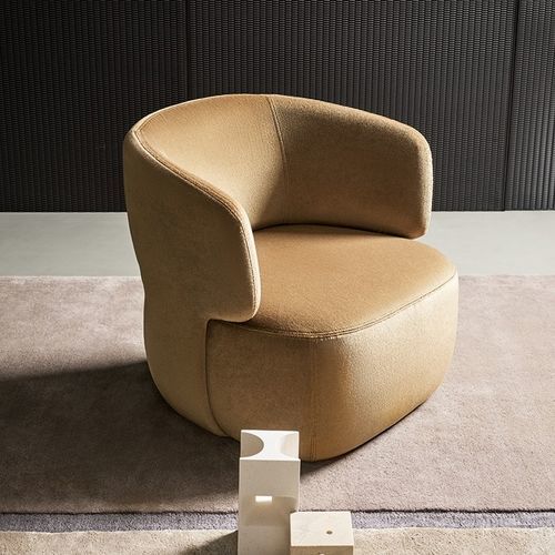 Fauteuil contemporain - Doge - BONALDO - en cuir / en tissu / rouge
