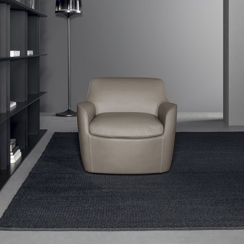 Fauteuil contemporain - Kitai - BONALDO - en cuir / en tissu / rouge
