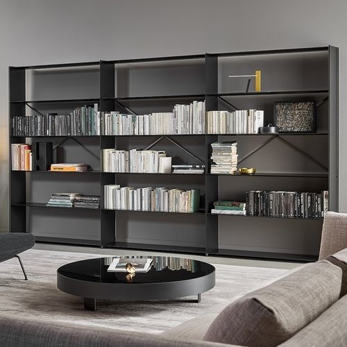 Bibliothèque modulable - Kaos - BONALDO - contemporaine / en noyer / en placage de bois