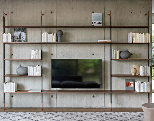 Bibliothèque modulable - Roll - BONALDO - murale / contemporaine / pour bureau