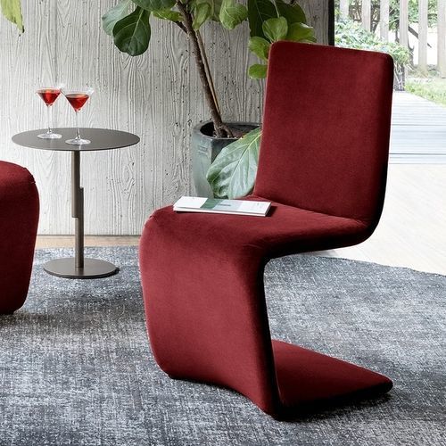 Chaise contemporaine - Venere - BONALDO - d'intérieur / en cuir / en tissu