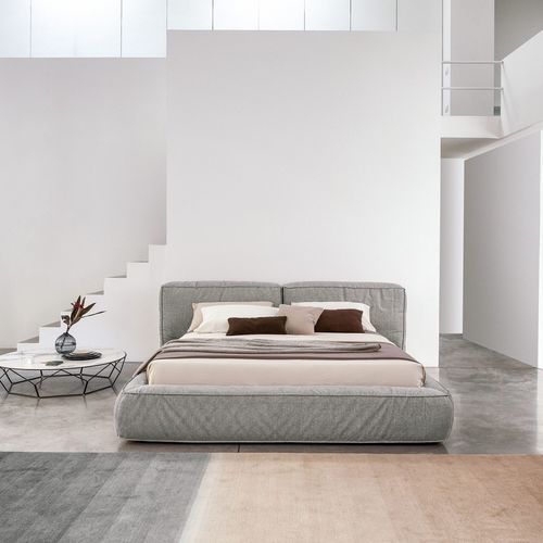 Lit double - FLUFF - BONALDO - contemporain / tapissé / avec tête de lit tapissée