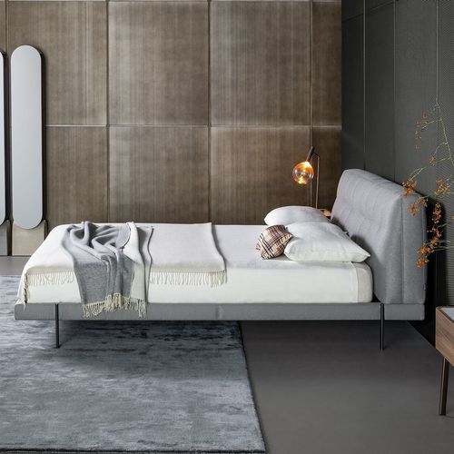 Lit double - James - BONALDO - contemporain / tapissé / avec tête de lit tapissée