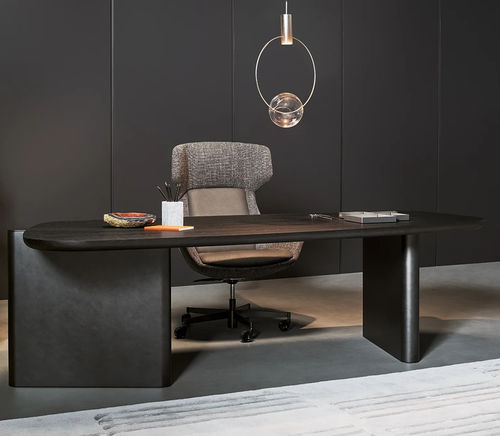 Bureau de direction - Flatiron - BONALDO - sur pied / contemporain / en placage de bois