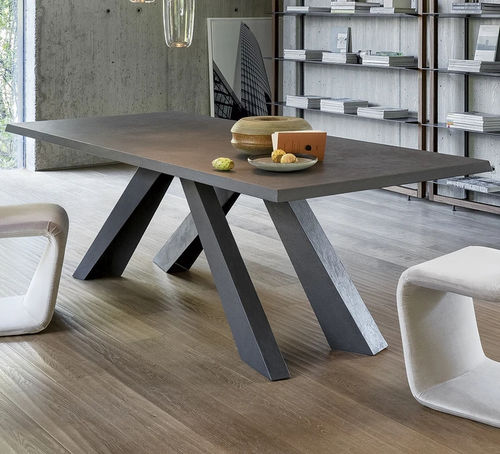Table à manger contemporaine - Big  - BONALDO - en chêne / en noyer / en placage de bois