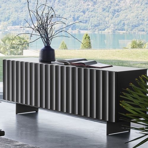 Buffet contemporain - Dorian - BONALDO - en métal peint / en bois laqué / à portes battantes