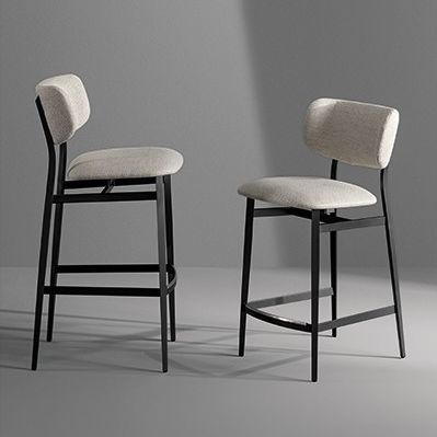 Chaise de bar contemporaine - Noor too - BONALDO - d'intérieur / en tissu / en cuir