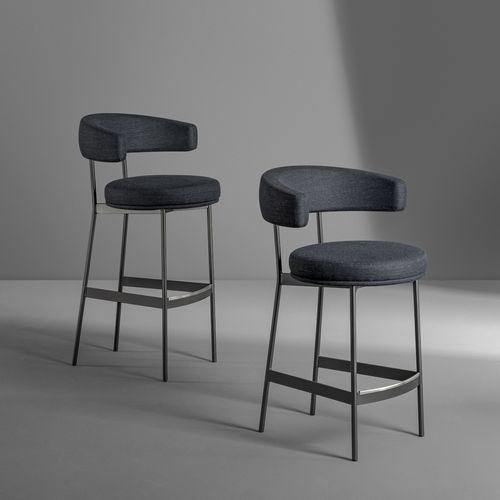 Chaise de bar contemporaine - Neuilly too - BONALDO - d'intérieur / en tissu / en cuir