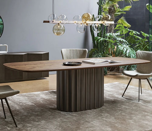 Table à manger contemporaine - Dorian - BONALDO - en chêne / en noyer / en placage de bois