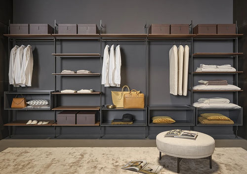 Dressing mural - Roll - BONALDO - contemporain / en métal peint / en placage de bois