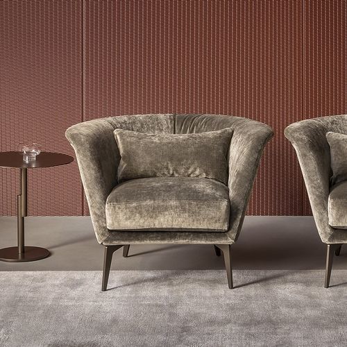 Fauteuil contemporain - Lovy - BONALDO - en tissu / déhoussable / avec dossier haut