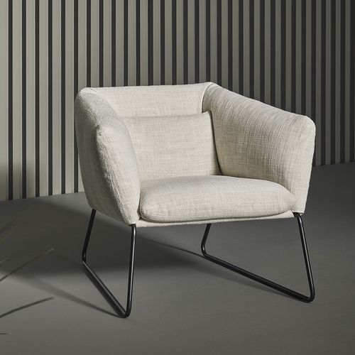 Fauteuil contemporain - Nikos - BONALDO - en cuir / en tissu / déhoussable