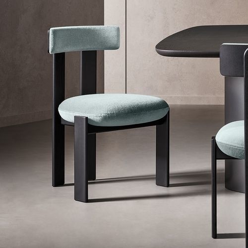 Chaise contemporaine - Pi  - BONALDO - d'intérieur / en cuir / en tissu