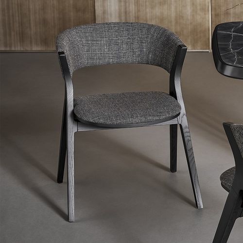 Chaise contemporaine - Remo - BONALDO - d'intérieur / en cuir / en tissu