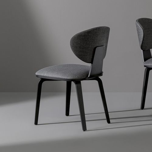 Chaise contemporaine - Olos  - BONALDO - d'intérieur / en cuir / en tissu