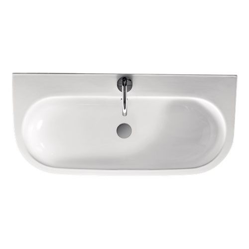 Vasque suspendue - 3151 - Kerasan - en céramique / avec miroir ajustable / ovale