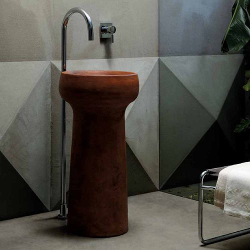 Vasque au sol - LALF04040P00 - Azzurra - en céramique / en terracotta / ronde