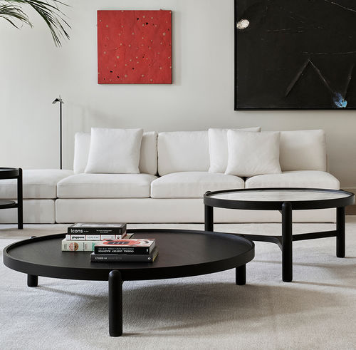 Table basse contemporaine - VITTORIO - MERIDIANI - en chêne / en MDF / en bois laqué mat