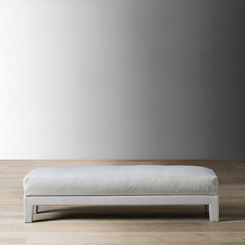 Banquette contemporaine - FORREST - MERIDIANI - en tissu / en cuir / avec piètement en bois