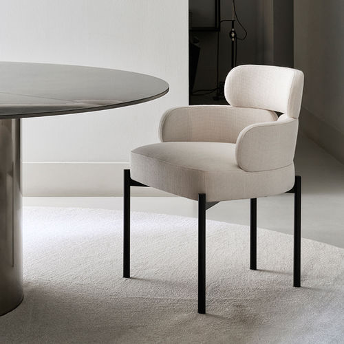 Chaise contemporaine - SYLVIE - MERIDIANI - d'intérieur / en tissu / en cuir