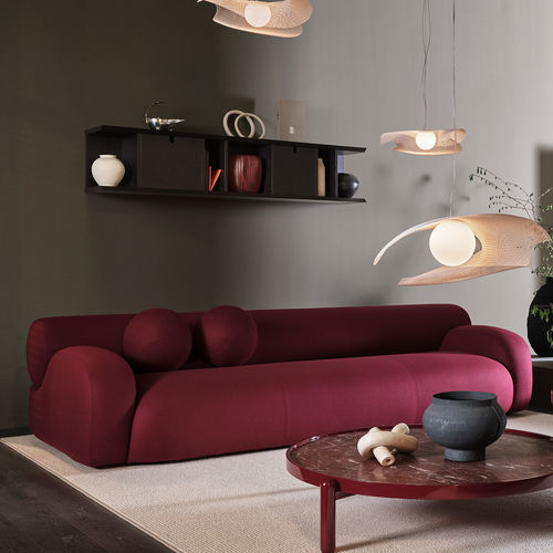 Canapé modulable - OSCAR - MERIDIANI - contemporain / en tissu / en cuir