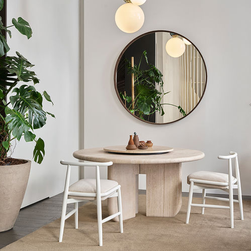 Chaise contemporaine - EMILIA - MERIDIANI - d'intérieur / en tissu / en cuir